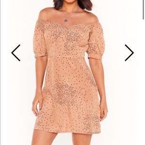 NASTY GAL Off Shoulder Button Dress NWT